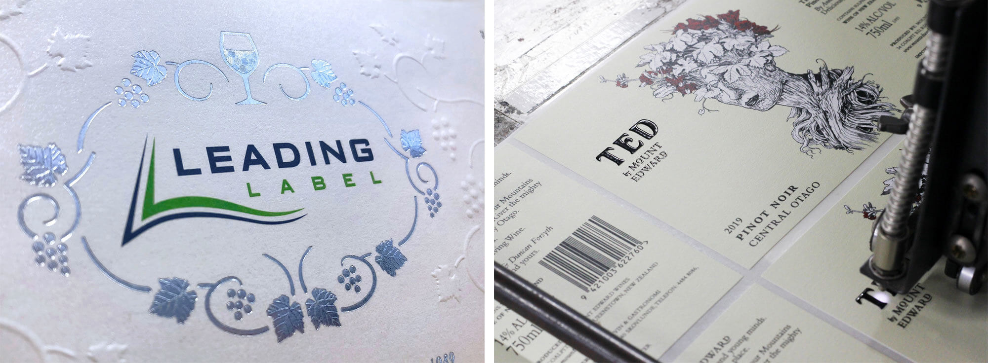 Label Embellishments & Effects NZ Embossed & Foiled Labels